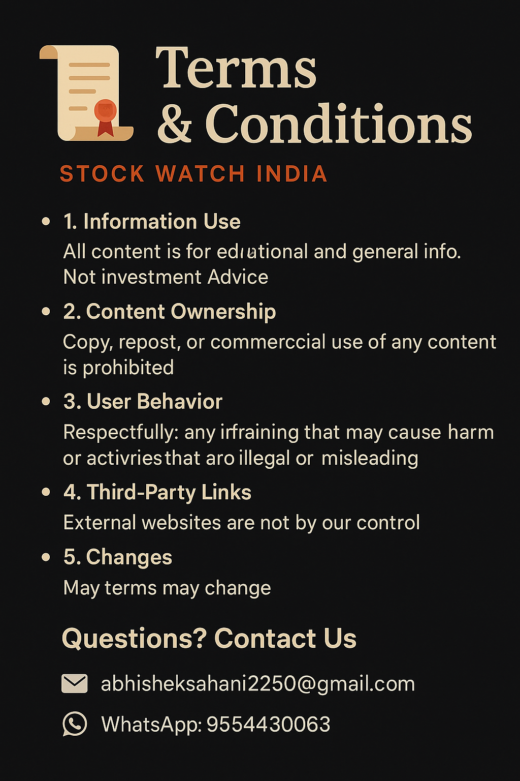Terms & Conditions